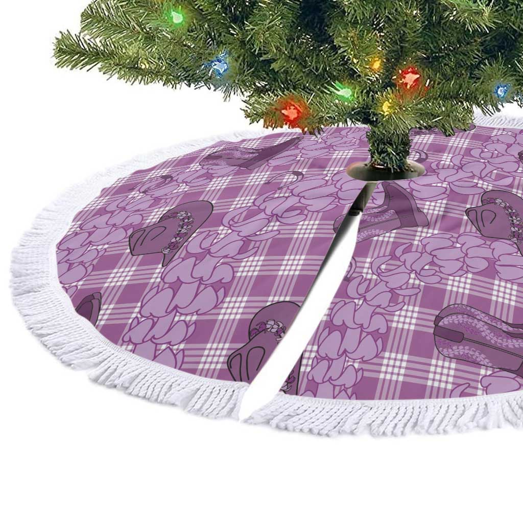Purple Palaka Hawaii Cowboy Tree Skirt Puakenikeni Lei Paniolo Papale Seamless Vibes LT14 - Polynesian Pride