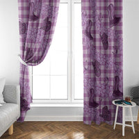 Purple Palaka Hawaii Cowboy Window Curtain Puakenikeni Lei Paniolo Papale Seamless Vibes LT14 - Polynesian Pride