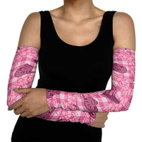Pink Palaka Hawaii Cowboy Arm Sleeves Puakenikeni Lei Paniolo Papale Seamless Vibes LT14 - Polynesian Pride