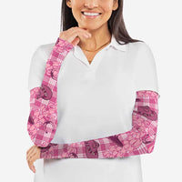Pink Palaka Hawaii Cowboy Arm Sleeves Puakenikeni Lei Paniolo Papale Seamless Vibes LT14 - Polynesian Pride