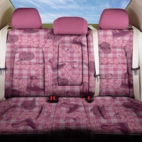 Pink Palaka Hawaii Cowboy Back Car Seat Cover Puakenikeni Lei Paniolo Papale Seamless Vibes LT14 One Size Pink - Polynesian Pride
