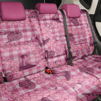 Pink Palaka Hawaii Cowboy Back Car Seat Cover Puakenikeni Lei Paniolo Papale Seamless Vibes LT14 - Polynesian Pride
