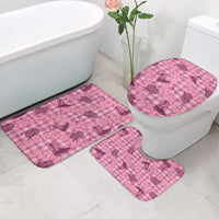 Pink Palaka Hawaii Cowboy Bathroom Set Puakenikeni Lei Paniolo Papale Seamless Vibes LT14 - Polynesian Pride