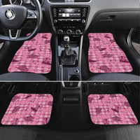 Pink Palaka Hawaii Cowboy Car Mats Puakenikeni Lei Paniolo Papale Seamless Vibes LT14 Set 4pcs Pink - Polynesian Pride