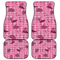 Pink Palaka Hawaii Cowboy Car Mats Puakenikeni Lei Paniolo Papale Seamless Vibes LT14 - Polynesian Pride