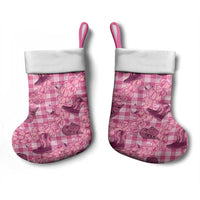 Pink Palaka Hawaii Cowboy Christmas Stocking Puakenikeni Lei Paniolo Papale Seamless Vibes LT14 - Polynesian Pride