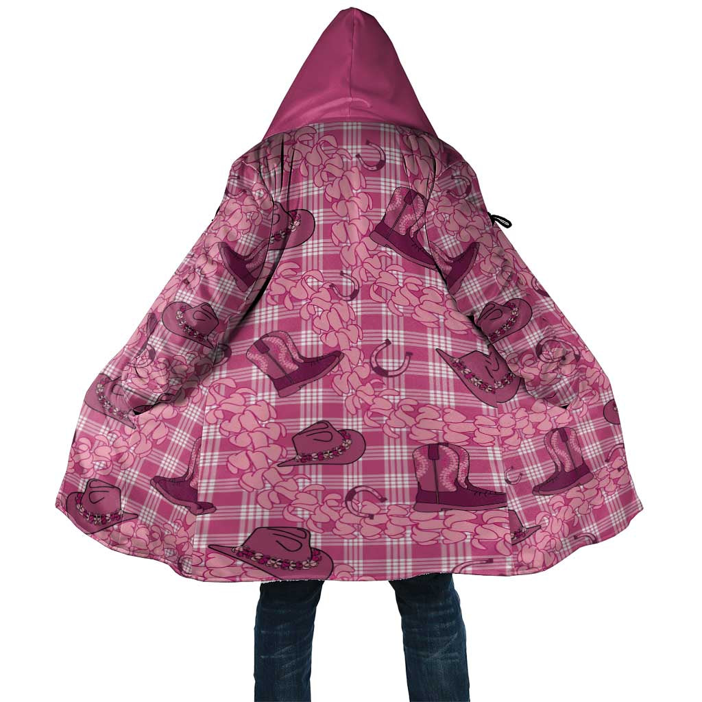 Pink Palaka Hawaii Cowboy Cloak Puakenikeni Lei Paniolo Papale Seamless Vibes LT14 Unisex Pink - Polynesian Pride