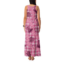 Pink Palaka Hawaii Cowboy Family Matching Tank Maxi Dress and Hawaiian Shirt Puakenikeni Lei Paniolo Papale Seamless Vibes LT14 - Polynesian Pride