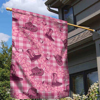 Pink Palaka Hawaii Cowboy Garden Flag Puakenikeni Lei Paniolo Papale Seamless Vibes LT14 - Polynesian Pride