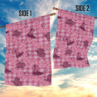 Pink Palaka Hawaii Cowboy Garden Flag Puakenikeni Lei Paniolo Papale Seamless Vibes LT14 - Polynesian Pride