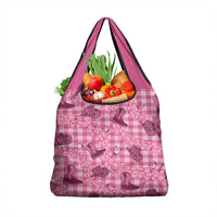 Pink Palaka Hawaii Cowboy Grocery Bag Puakenikeni Lei Paniolo Papale Seamless Vibes LT14 1-pack One Size Pink - Polynesian Pride