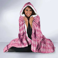 Pink Palaka Hawaii Cowboy Hooded Blanket Puakenikeni Lei Paniolo Papale Seamless Vibes LT14 - Polynesian Pride