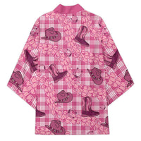 Pink Palaka Hawaii Cowboy Kimono Puakenikeni Lei Paniolo Papale Seamless Vibes LT14 - Polynesian Pride