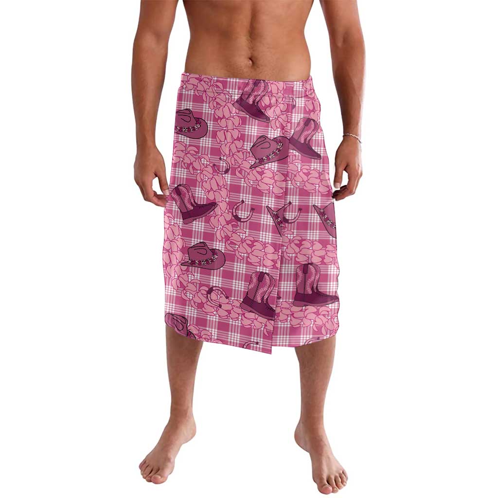 Pink Palaka Hawaii Cowboy Lavalava Puakenikeni Lei Paniolo Papale Seamless Vibes LT14 Pink - Polynesian Pride