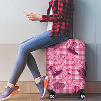 Pink Palaka Hawaii Cowboy Luggage Cover Puakenikeni Lei Paniolo Papale Seamless Vibes LT14 - Polynesian Pride
