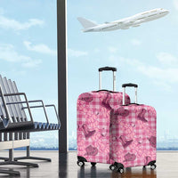 Pink Palaka Hawaii Cowboy Luggage Cover Puakenikeni Lei Paniolo Papale Seamless Vibes LT14 - Polynesian Pride