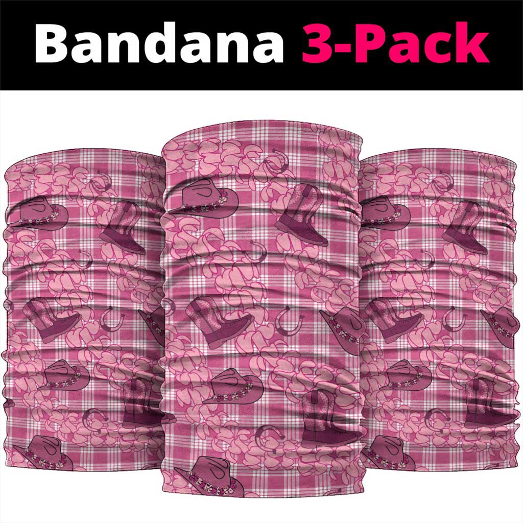 Pink Palaka Hawaii Cowboy Neck Gaiter Puakenikeni Lei Paniolo Papale Seamless Vibes LT14 package One Size: 25*50cm Pink - Polynesian Pride