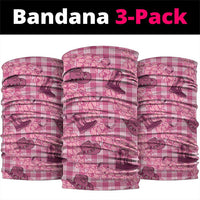 Pink Palaka Hawaii Cowboy Neck Gaiter Puakenikeni Lei Paniolo Papale Seamless Vibes LT14 package One Size: 25*50cm Pink - Polynesian Pride