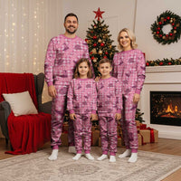 Pink Palaka Hawaii Cowboy Christmas Pajama Set Puakenikeni Lei Paniolo Papale Seamless Vibes LT14 - Polynesian Pride