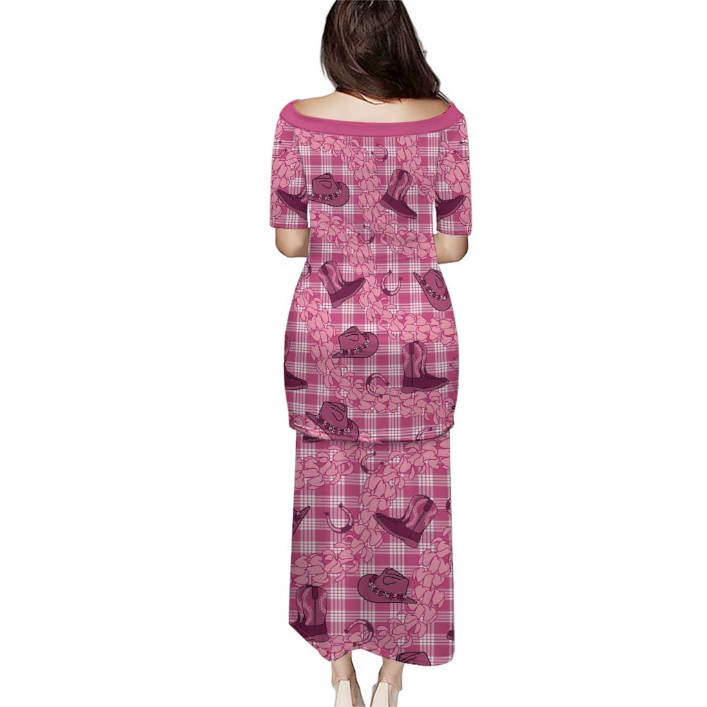 Pink Palaka Hawaii Cowboy Puletasi Puakenikeni Lei Paniolo Papale Seamless Vibes LT14 - Polynesian Pride