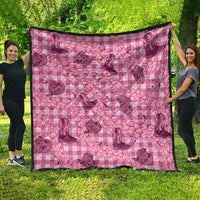 Pink Palaka Hawaii Cowboy Quilt Puakenikeni Lei Paniolo Papale Seamless Vibes LT14 - Polynesian Pride