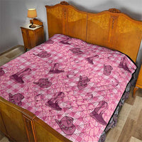 Pink Palaka Hawaii Cowboy Quilt Puakenikeni Lei Paniolo Papale Seamless Vibes LT14 - Polynesian Pride