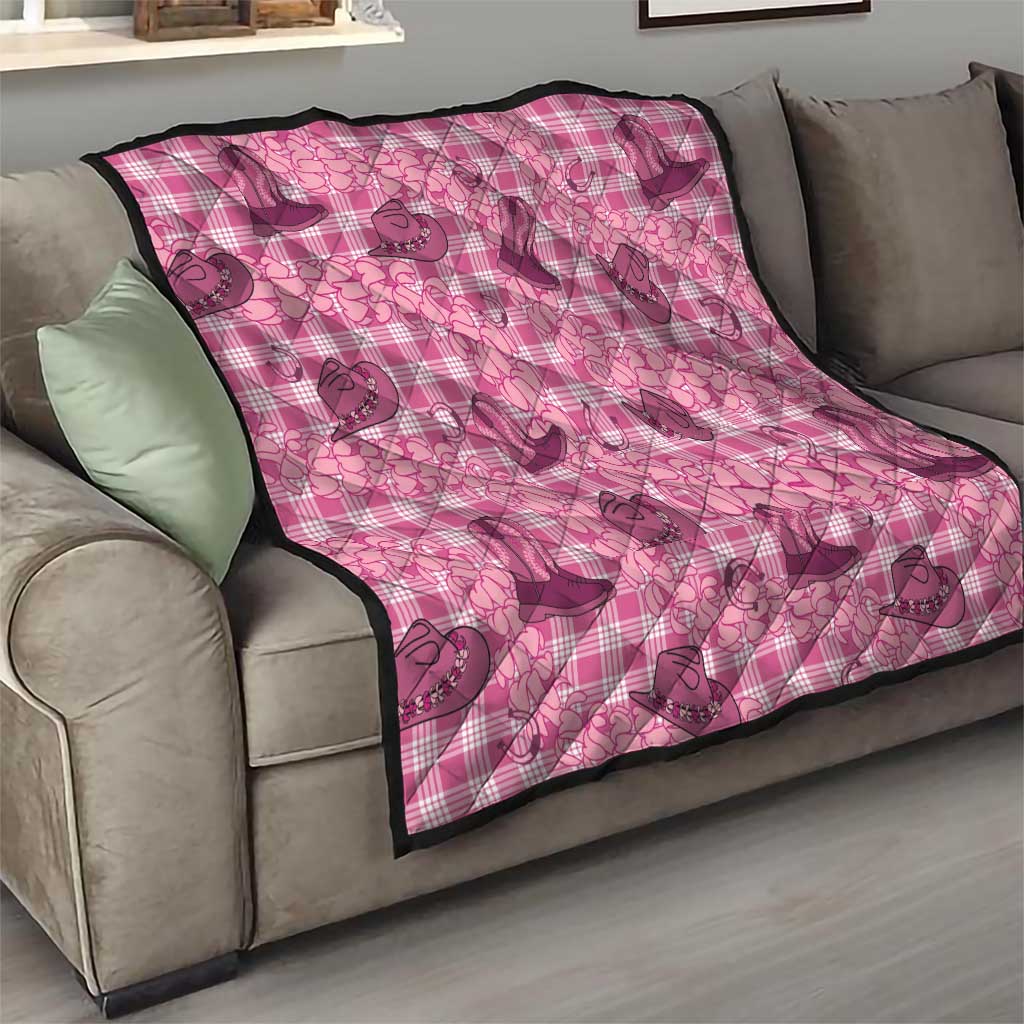Pink Palaka Hawaii Cowboy Quilt Puakenikeni Lei Paniolo Papale Seamless Vibes LT14 - Polynesian Pride