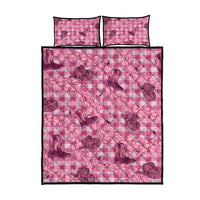 Pink Palaka Hawaii Cowboy Quilt Bed Set Puakenikeni Lei Paniolo Papale Seamless Vibes LT14 - Polynesian Pride