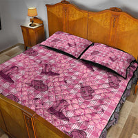 Pink Palaka Hawaii Cowboy Quilt Bed Set Puakenikeni Lei Paniolo Papale Seamless Vibes LT14 - Polynesian Pride