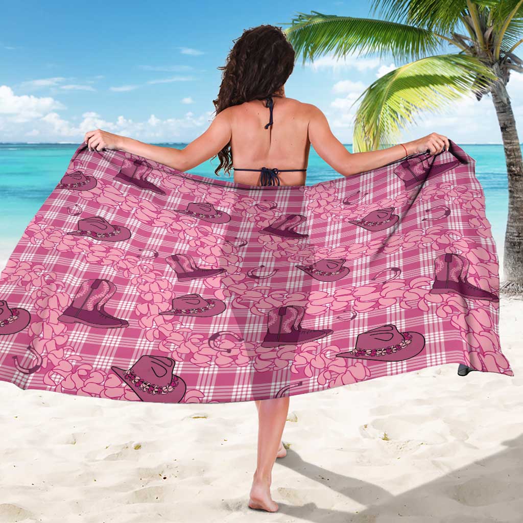 Pink Palaka Hawaii Cowboy Sarong Puakenikeni Lei Paniolo Papale Seamless Vibes LT14 - Polynesian Pride