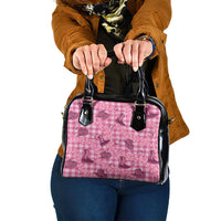 Pink Palaka Hawaii Cowboy Shoulder Handbag Puakenikeni Lei Paniolo Papale Seamless Vibes LT14 One Size Pink - Polynesian Pride