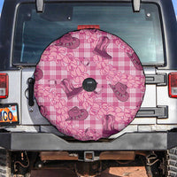 Pink Palaka Hawaii Cowboy Spare Tire Cover Puakenikeni Lei Paniolo Papale Seamless Vibes LT14 Pink - Polynesian Pride