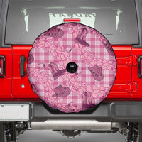 Pink Palaka Hawaii Cowboy Spare Tire Cover Puakenikeni Lei Paniolo Papale Seamless Vibes LT14 - Polynesian Pride
