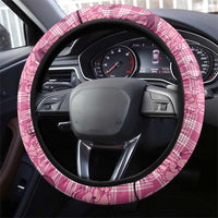 Pink Palaka Hawaii Cowboy Steering Wheel Cover Puakenikeni Lei Paniolo Papale Seamless Vibes LT14 - Polynesian Pride
