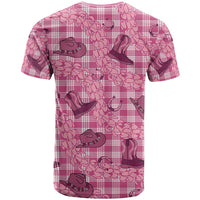 Pink Palaka Hawaii Cowboy T Shirt Puakenikeni Lei Paniolo Papale Seamless Vibes LT14 - Polynesian Pride