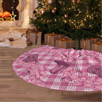 Pink Palaka Hawaii Cowboy Tree Skirt Puakenikeni Lei Paniolo Papale Seamless Vibes LT14 - Polynesian Pride