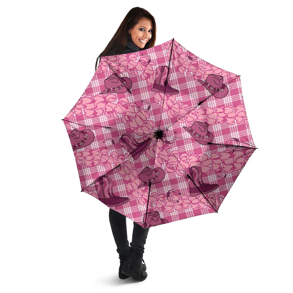 Pink Palaka Hawaii Cowboy Umbrella Puakenikeni Lei Paniolo Papale Seamless Vibes LT14 - Polynesian Pride
