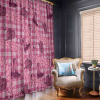 Pink Palaka Hawaii Cowboy Window Curtain Puakenikeni Lei Paniolo Papale Seamless Vibes LT14 - Polynesian Pride