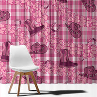 Pink Palaka Hawaii Cowboy Window Curtain Puakenikeni Lei Paniolo Papale Seamless Vibes LT14 - Polynesian Pride