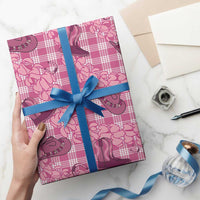 Pink Palaka Hawaii Cowboy Wrapping Paper Puakenikeni Lei Paniolo Papale Seamless Vibes LT14 - Polynesian Pride