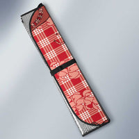 Red Palaka Hawaii Cowboy Auto Sun Shade Puakenikeni Lei Paniolo Papale Seamless Vibes LT14 - Polynesian Pride