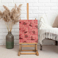 Red Palaka Hawaii Cowboy Canvas Wall Art Puakenikeni Lei Paniolo Papale Seamless Vibes LT14 - Polynesian Pride
