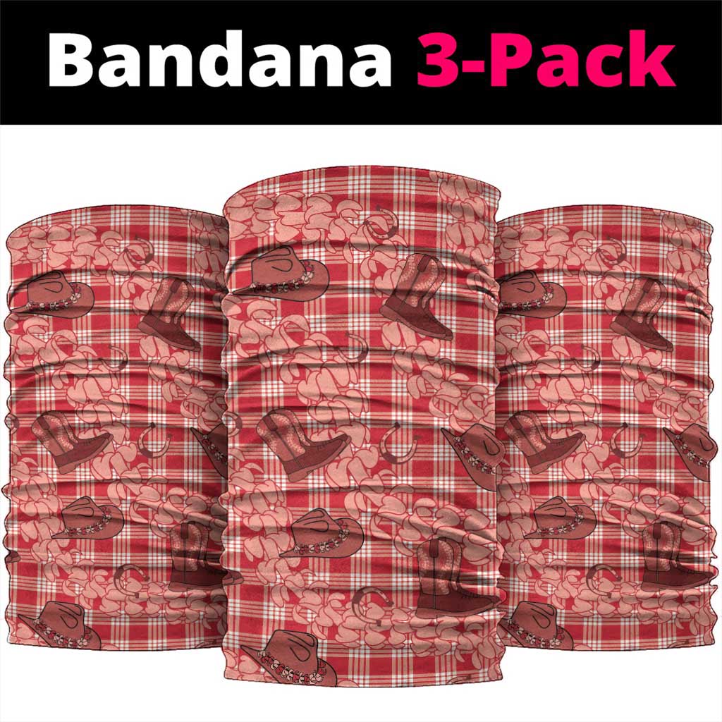 Red Palaka Hawaii Cowboy Neck Gaiter Puakenikeni Lei Paniolo Papale Seamless Vibes LT14 package One Size: 25*50cm Red - Polynesian Pride