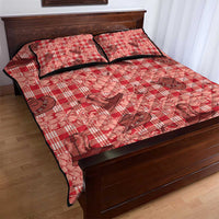 Red Palaka Hawaii Cowboy Quilt Bed Set Puakenikeni Lei Paniolo Papale Seamless Vibes LT14 - Polynesian Pride