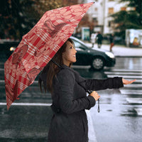 Red Palaka Hawaii Cowboy Umbrella Puakenikeni Lei Paniolo Papale Seamless Vibes LT14 - Polynesian Pride