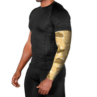 Yellow Palaka Hawaii Cowboy Arm Sleeves Puakenikeni Lei Paniolo Papale Seamless Vibes LT14 - Polynesian Pride