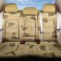 Yellow Palaka Hawaii Cowboy Back Car Seat Cover Puakenikeni Lei Paniolo Papale Seamless Vibes LT14 One Size Yellow - Polynesian Pride