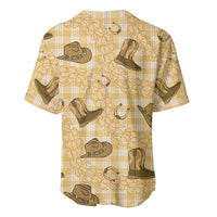 Yellow Palaka Hawaii Cowboy Baseball Jersey Puakenikeni Lei Paniolo Papale Seamless Vibes LT14 - Polynesian Pride