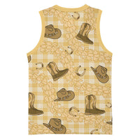 Yellow Palaka Hawaii Cowboy Basketball Jersey Puakenikeni Lei Paniolo Papale Seamless Vibes LT14 - Polynesian Pride