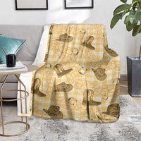 Yellow Palaka Hawaii Cowboy Blanket Puakenikeni Lei Paniolo Papale Seamless Vibes LT14 - Polynesian Pride